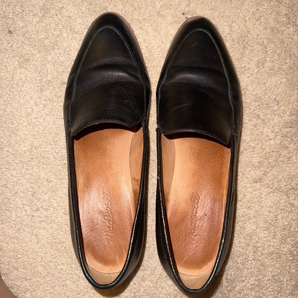 Used Madewell Black Leather Woman’s Loafers